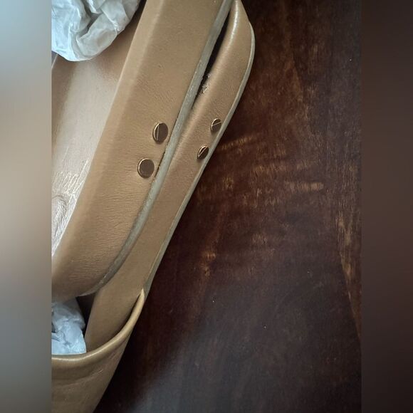 BEEK GALLITO HONEY LEATHER SLIDE SHOES - Picture 7 of 8